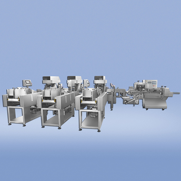 Video of rotary one-drag-three packing machine